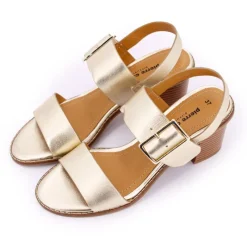 Best Sandales dé en cuir boucle cheville talon 7cm Femme Femme Sandales