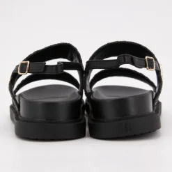 Online Sandales double bride kary tissées avec boucle Femme Femme Sandales