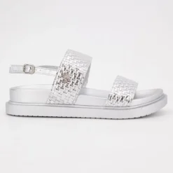 Sale Sandales double bride kary tissées avec boucle Femme Femme Sandales