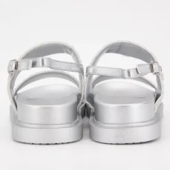 Sale Sandales double bride kary tissées avec boucle Femme Femme Sandales