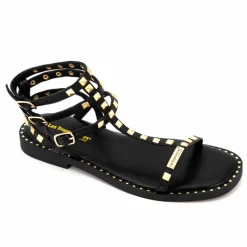 Sale Sandales hautes cuir léger clouté Coralie Femme Femme Sandales