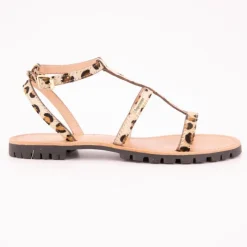 Sale Sandales Hexom à motif leopard semelle crantée Femme Femme Sandales