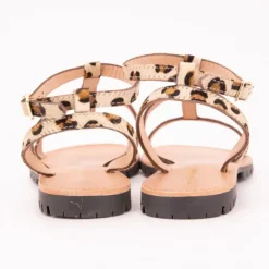 Sale Sandales Hexom à motif leopard semelle crantée Femme Femme Sandales