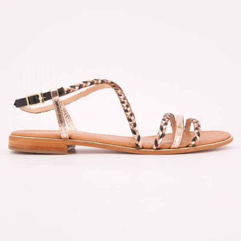 Discount Sandales Homage lanières à tresses gold Femme Femme Sandales