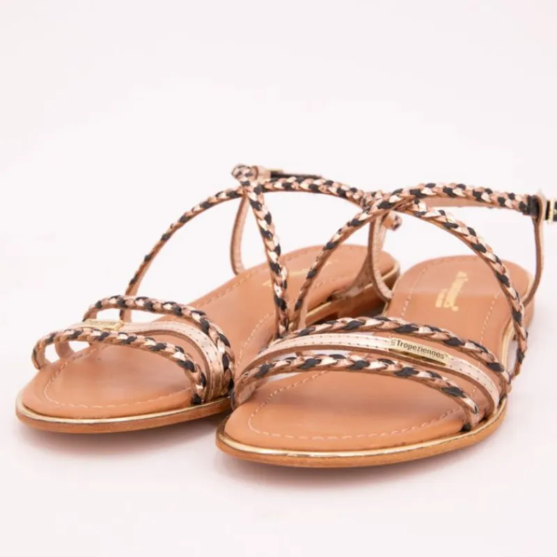 Discount Sandales Homage lanières à tresses gold Femme Femme Sandales