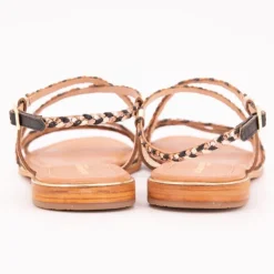 Discount Sandales Homage lanières à tresses gold Femme Femme Sandales