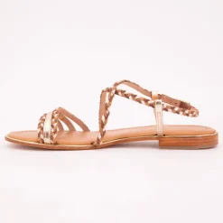 Clearance Sandales Homage lanières à tresses gold Femme Femme Sandales