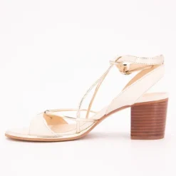 Outlet Sandales Lilon tan gold à talons 6cm Femme Femme Sandales