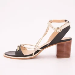 Sale Sandales Lilon tan gold à talons 6cm Femme Femme Sandales