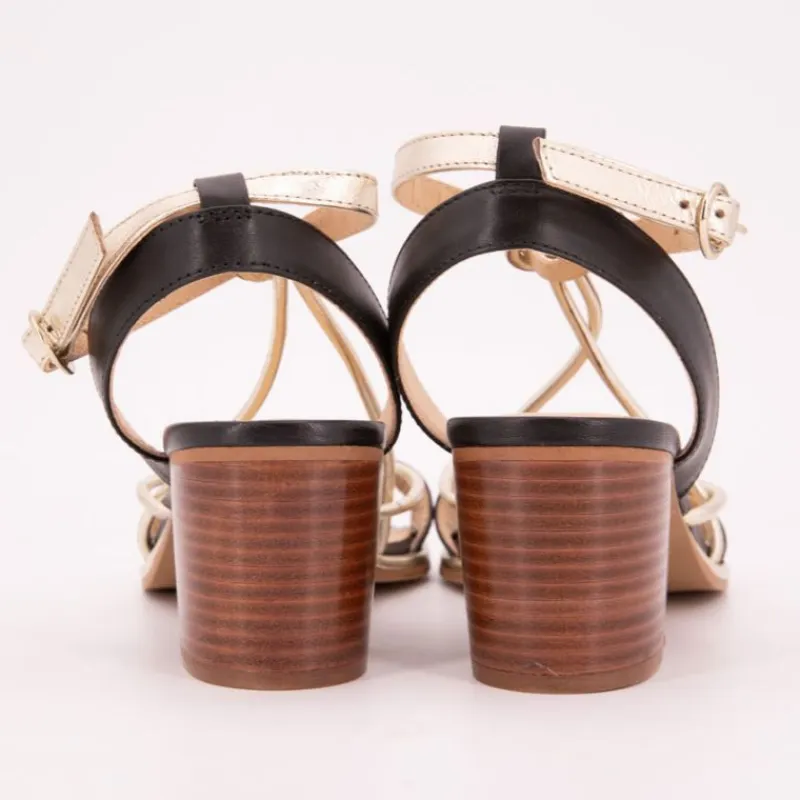 Sale Sandales Lilon tan gold à talons 6cm Femme Femme Sandales