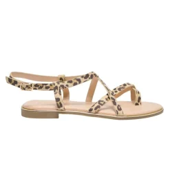 Best Sandales mari imprimé léopard avec boucle Femme Femme Sandales