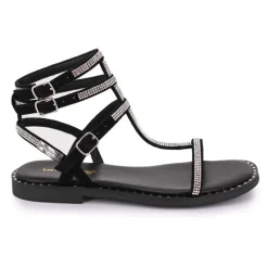 Outlet Sandales multi brides cheville à strass Coradiam Femme Femme Sandales