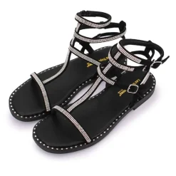 Outlet Sandales multi brides cheville à strass Coradiam Femme Femme Sandales