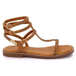 Clearance Sandales multi brides cheville à strass Coradiam Femme Femme Sandales