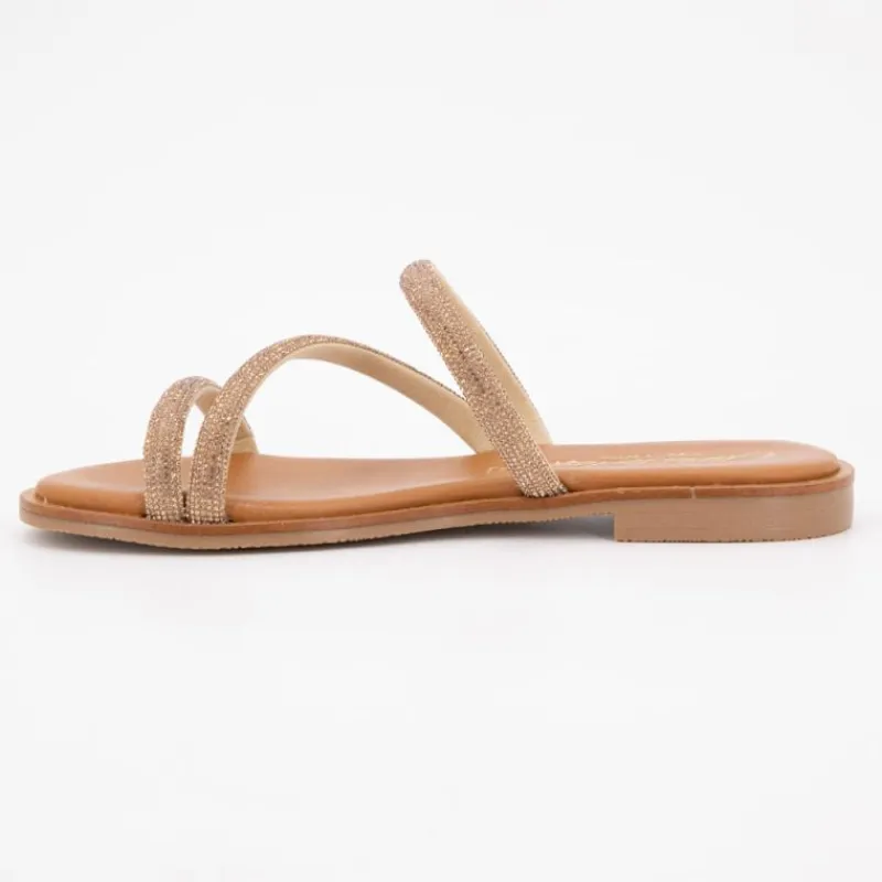 Discount Sandales plate cristal Femme Femme Sandales