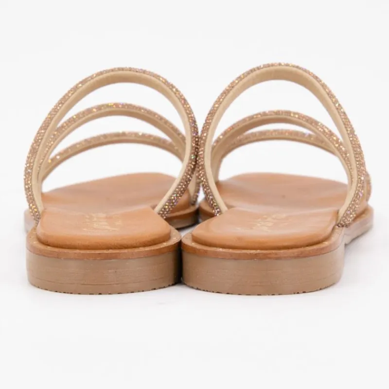 Discount Sandales plate cristal Femme Femme Sandales