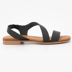 Sale Sandales plate vaq. bout rond Femme Femme Sandales