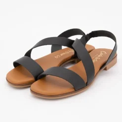 Sale Sandales plate vaq. bout rond Femme Femme Sandales