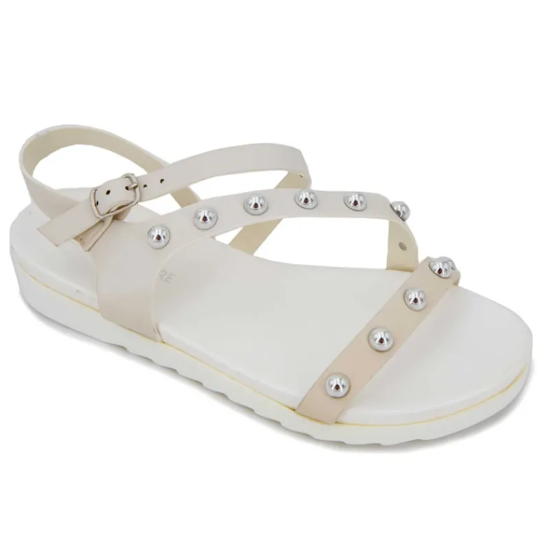 Best Sandales plates à brides cloutées semelle crantée Femme Femme Sandales