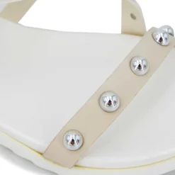 Best Sandales plates à brides cloutées semelle crantée Femme Femme Sandales