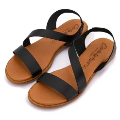 Hot Sandales plates à lanières Femme Femme Sandales