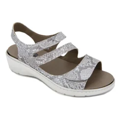 Hot Sandales plates compensées f0550 brides python Femme Femme Sandales