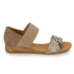 Outlet Sandales serpent suédine semelle corde Femme Femme Sandales