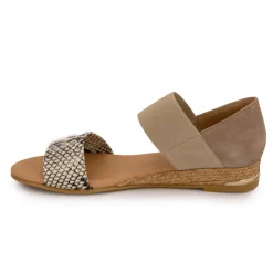 Outlet Sandales serpent suédine semelle corde Femme Femme Sandales