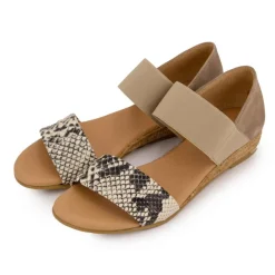 Outlet Sandales serpent suédine semelle corde Femme Femme Sandales