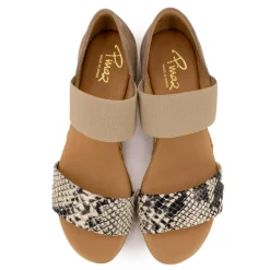 Outlet Sandales serpent suédine semelle corde Femme Femme Sandales