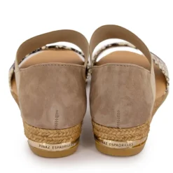 Outlet Sandales serpent suédine semelle corde Femme Femme Sandales