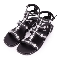 Sandales spartiates à clous avec boucles Femme Femme Sandales