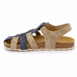 Sale Sandales spartiates taupe et bride bleue Enfant Enfant Chaussures Garçon