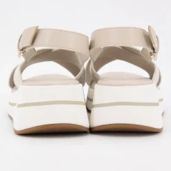 New Sandales tissu à rayures semelle épaisse Femme Femme Sandales