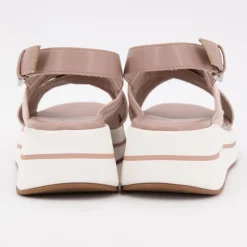 Best Sandales tissu à rayures semelle épaisse Femme Femme Sandales