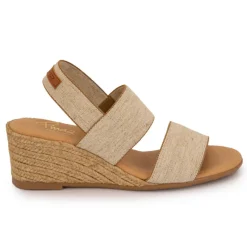 Discount Sandales tissu chiné compensées Femme Femme Sandales