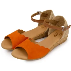 Outlet Sandales tressés avec boucle cheville Femme Femme Sandales