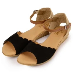 Outlet Sandales tressés avec boucle cheville Femme Femme Sandales