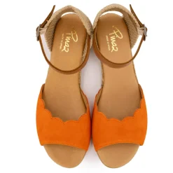 Outlet Sandales tressés avec boucle cheville Femme Femme Sandales