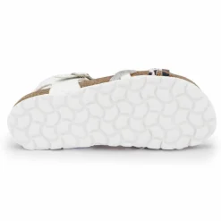 Best Sandales triple bride he tressée argentée et motif léopard Enfant Enfant Chaussures Fille