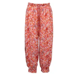 Outlet Sarouel marty à fleurs orange Femme Femme Pantalon