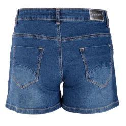 Sale Short avec lacets medium blue denim délavé Femme Femme Short, Bermuda