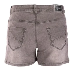 Hot Short avec lacets medium blue denim délavé Femme Femme Short, Bermuda