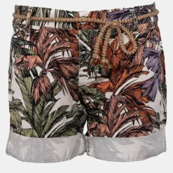 Short avec palmiers ceinture en corde Femme Femme Short, Bermuda