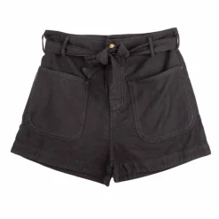 Hot Short billie poches plaquées avec ceinture Femme Femme Short, Bermuda