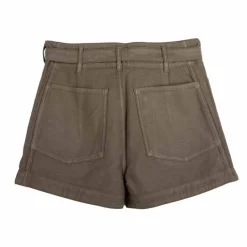 Hot Short billie poches plaquées avec ceinture Femme Femme Short, Bermuda