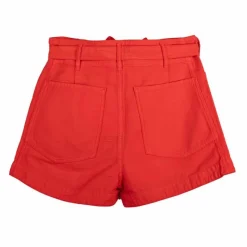 Clearance Short billie poches plaquées avec ceinture Femme Femme Short, Bermuda