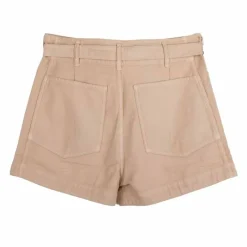 Hot Short billie poches plaquées avec ceinture Femme Femme Short, Bermuda