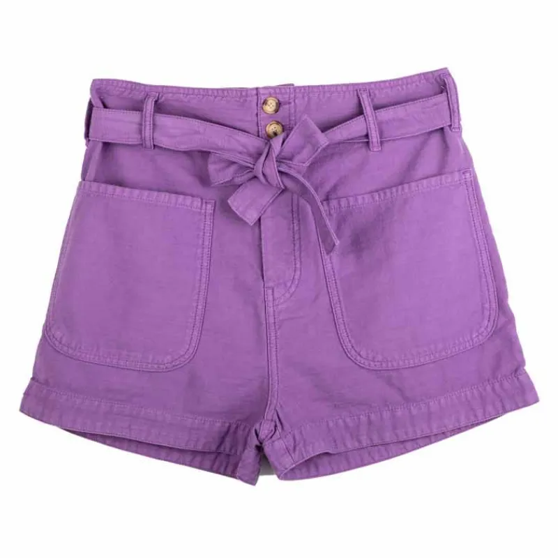 Best Short billie poches plaquées avec ceinture Femme Femme Short, Bermuda
