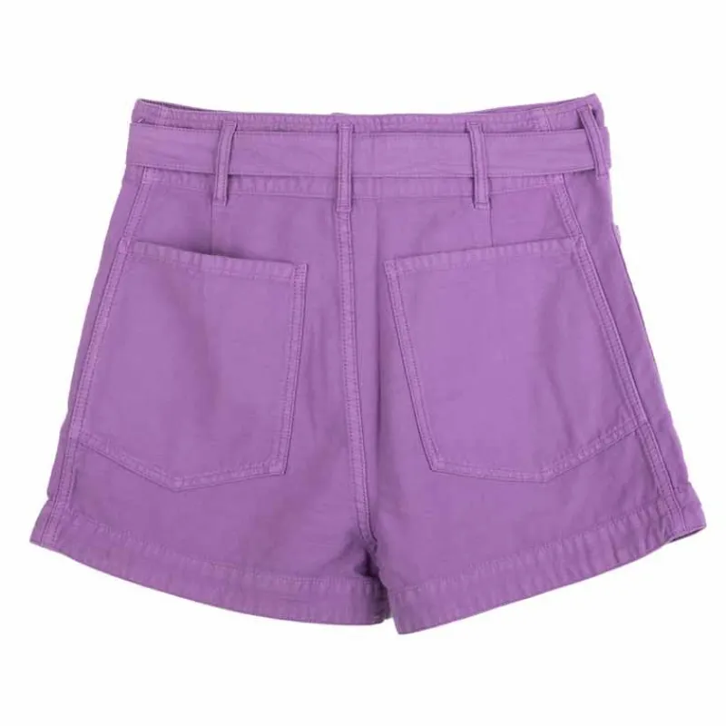 Best Short billie poches plaquées avec ceinture Femme Femme Short, Bermuda